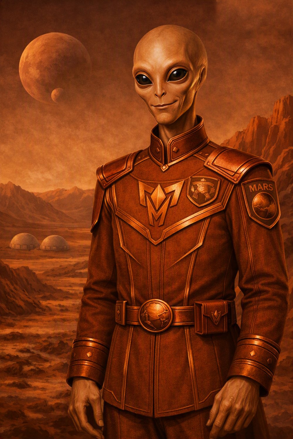 Sstyl in the uniform of the Martian Armed Forces